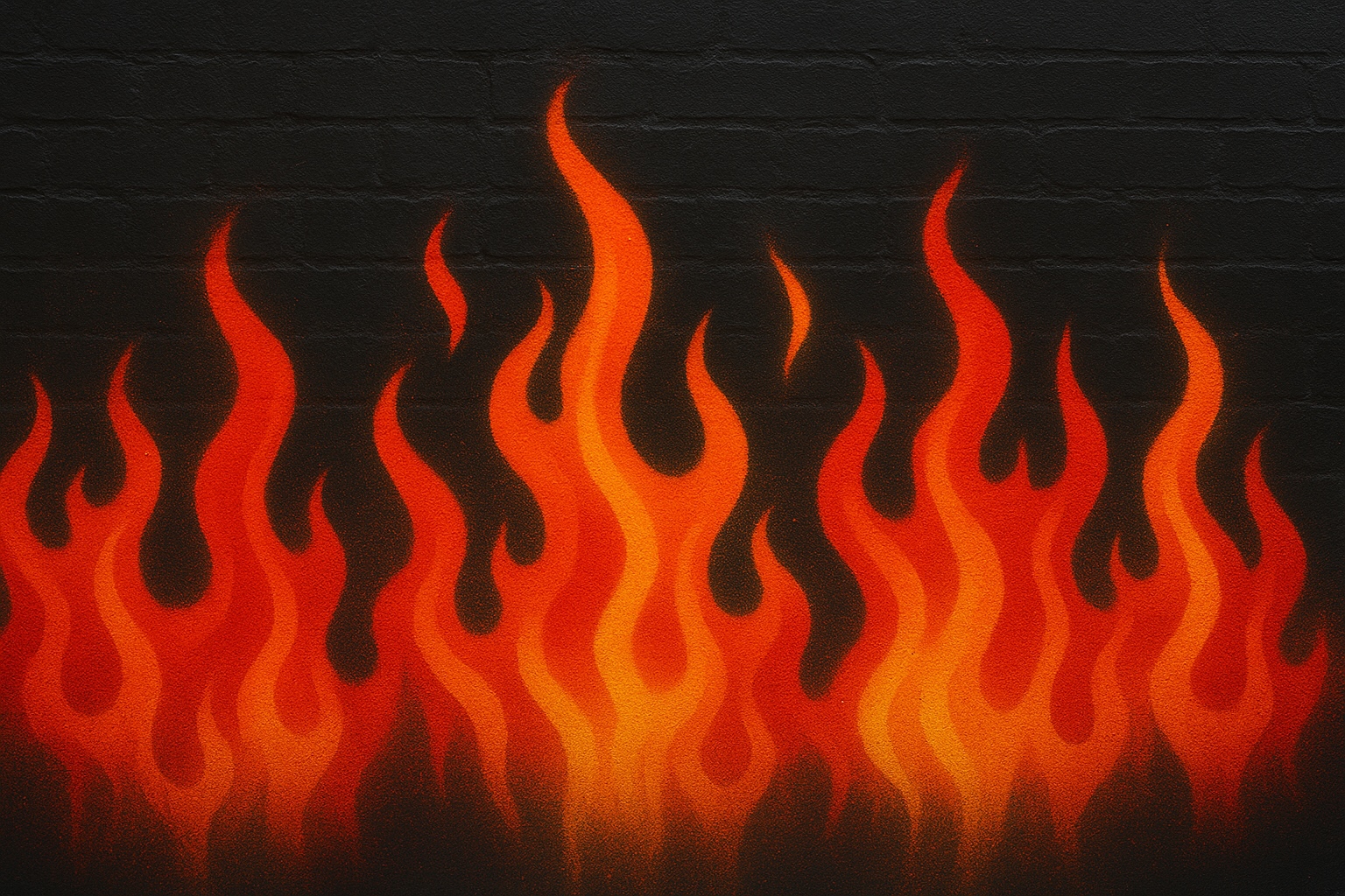 flames background flames graffiti on brick